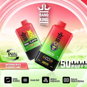 Bang King 50K Sabor Duplo 50000 Puffs | lcd puff contador vape descartável em massa