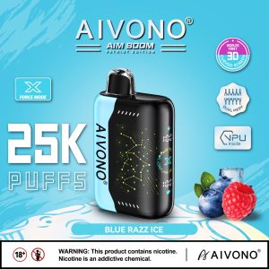 AIVONO BOOM Patriot Edition 25K | 25.000 Züge Dual-Mesh-Coil-Einweg-Vaporizer mit LCD-Display