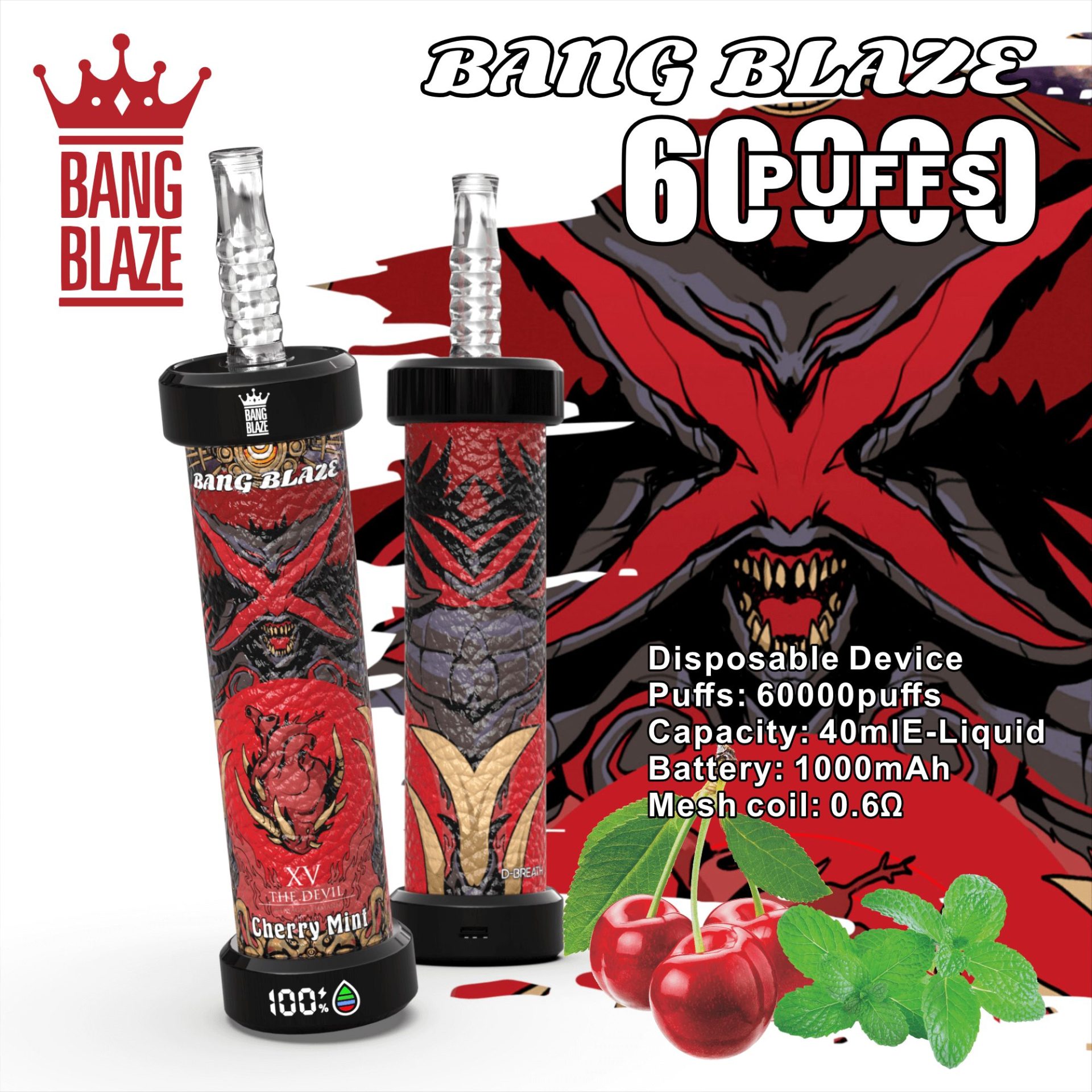Bang Blaze 60K Shisha | 60,000 puffs & crystal clear disposable vape 5 Bang Blaze 60K Shisha | 60,000 puffs & crystal clear disposable vape - Image 5