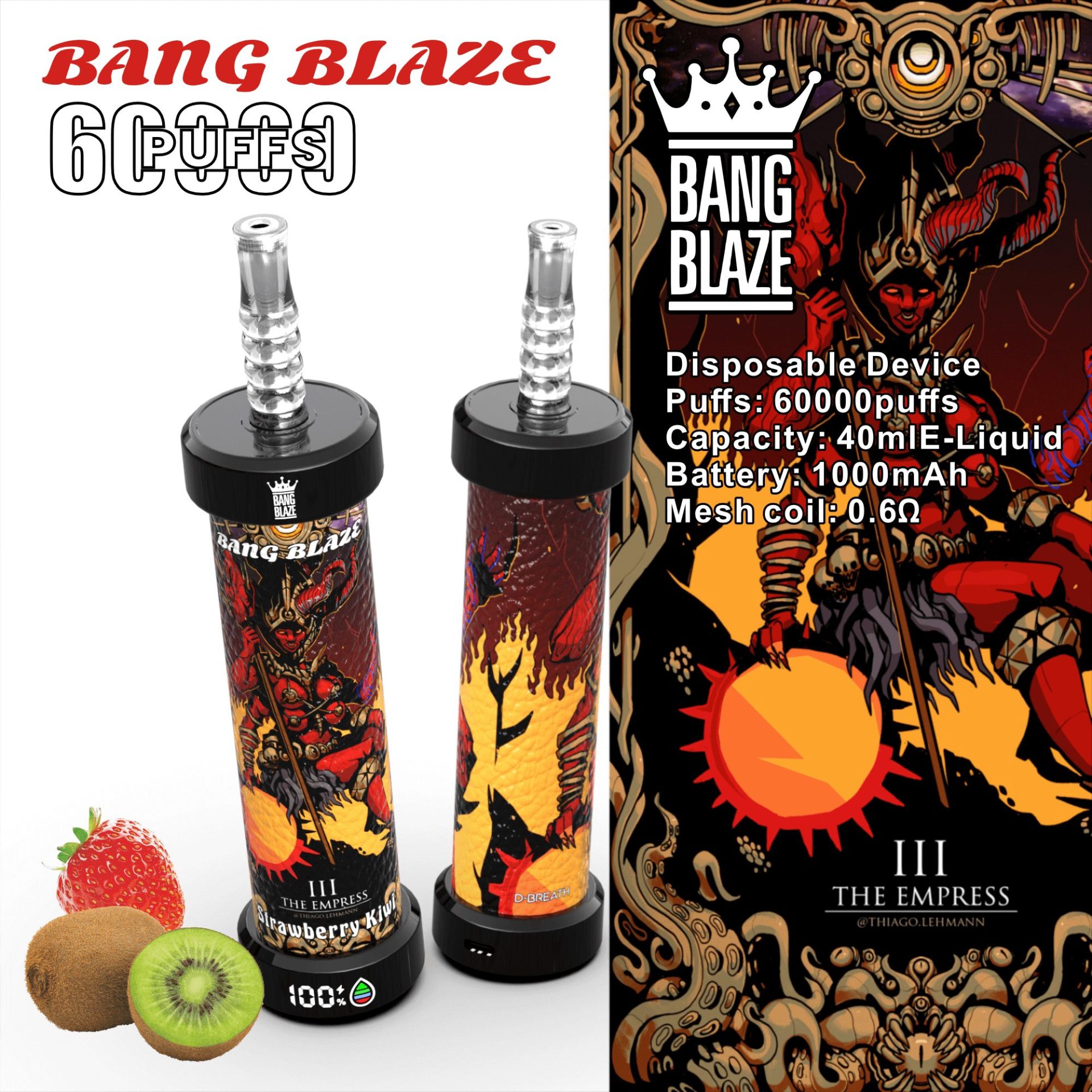 Bang Blaze 60K Shisha | 60,000 puffs & crystal clear disposable vape 6 Bang Blaze 60K Shisha | 60,000 puffs & crystal clear disposable vape - Image 6