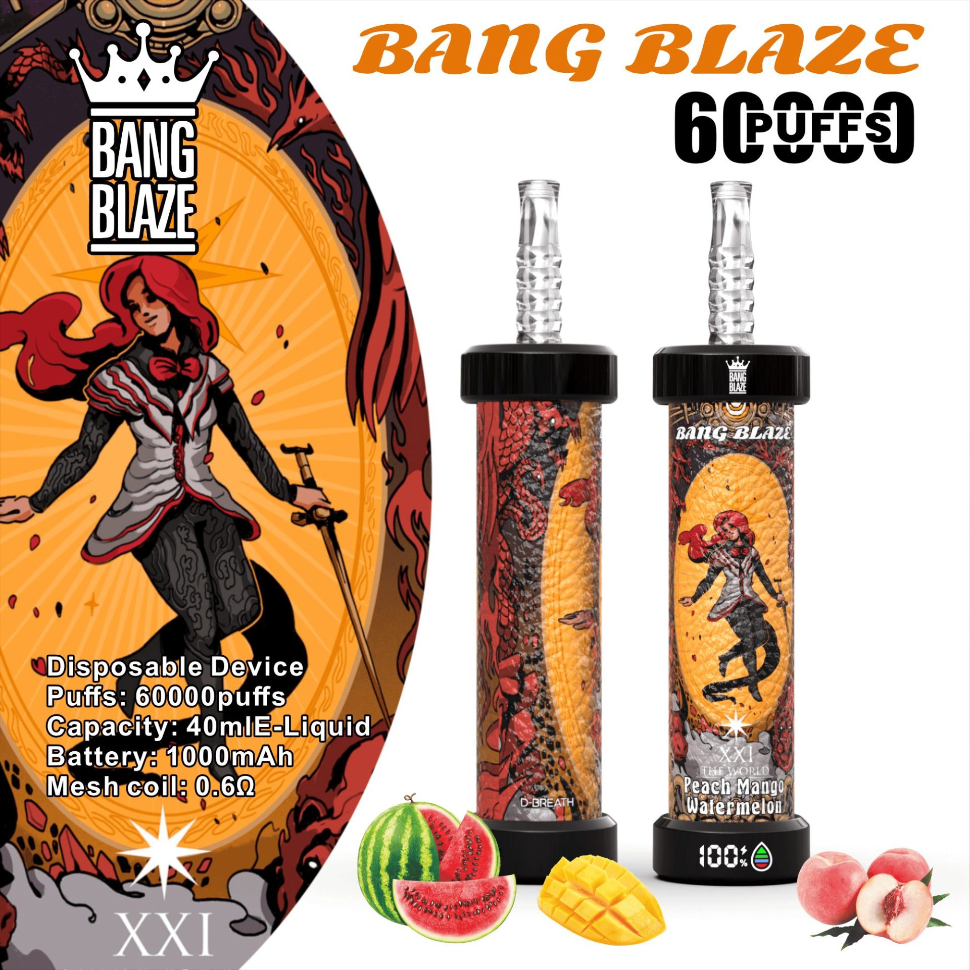 Bang Blaze 60K Shisha | 60,000 puffs & crystal clear disposable vape 7 Bang Blaze 60K Shisha | 60,000 puffs & crystal clear disposable vape - Image 7