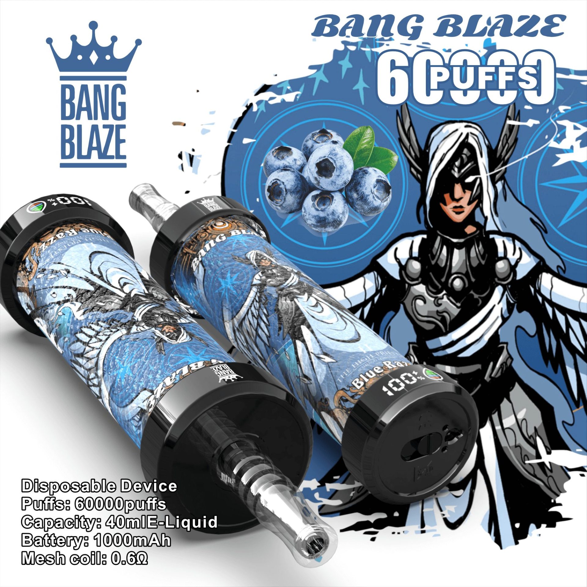Bang Blaze 60K Shisha | 60,000 puffs & crystal clear disposable vape 9 Bang Blaze 60K Shisha | 60,000 puffs & crystal clear disposable vape - Image 9