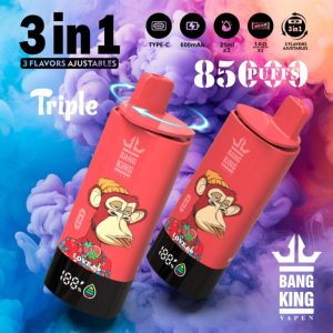 Bang King 85K 3 em 1 | 85.000 baforadas vaporizador descartável a granel de sabor triplo