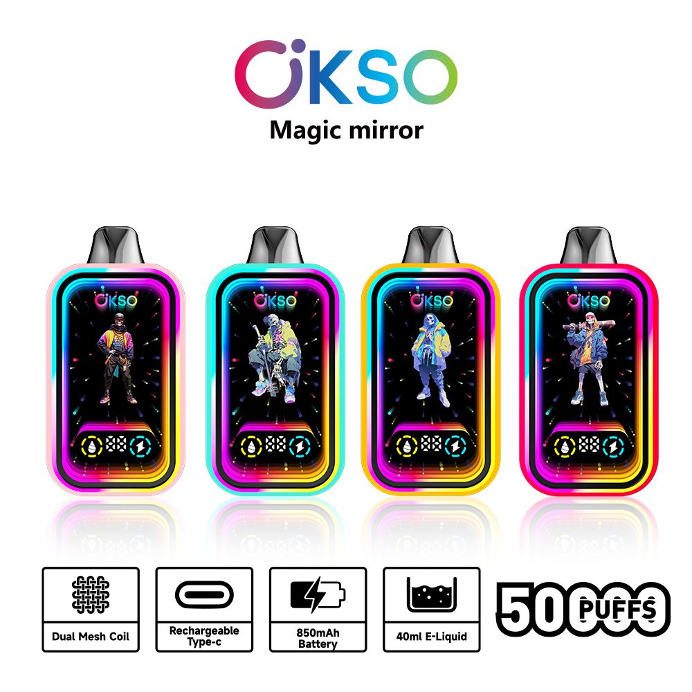 OKSO Magische Spiegel 50K | 50.000 trekjes wegwerpvape met rgb-spiegelafwerking 29 OKSO Magische Spiegel 50K | 50.000 trekjes wegwerpvape met rgb-spiegelafwerking - Afbeelding 29