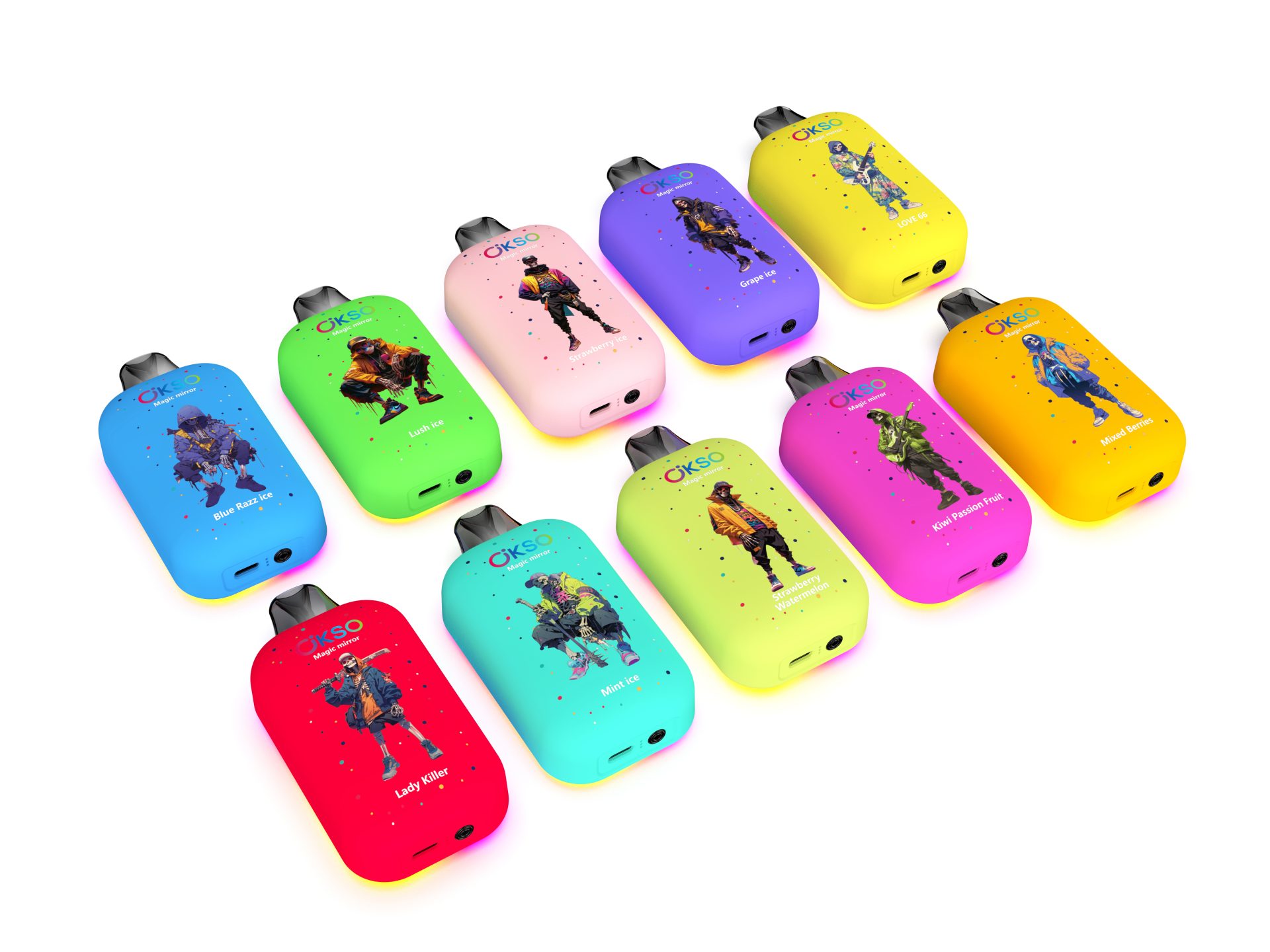 OKSO Magische Spiegel 50K | 50.000 trekjes wegwerpvape met rgb-spiegelafwerking 13 OKSO Magische Spiegel 50K | 50.000 trekjes wegwerpvape met rgb-spiegelafwerking - Afbeelding 13