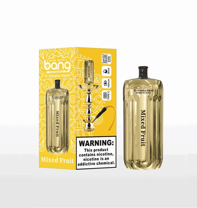 Bang E-シーシャヘッド 42K | 42000 パフ ゴールド シーシャ 使い捨て ベイプ LED & Type-C 充電付き 13 Bang E-シーシャヘッド 42K | 42000 パフ ゴールド シーシャ 使い捨て ベイプ LED & Type-C 充電付き - 画像 (13)