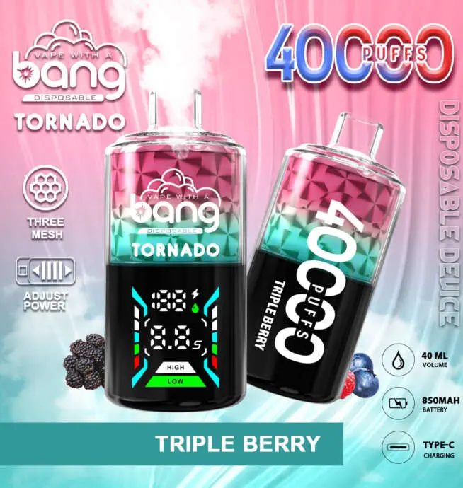 Bang Tornado 40K | 40000 puffar engångsvape med smart skärm med trippel mesh-spole 11 Bang Tornado 40K | 40000 puffar engångsvape med smart skärm med trippel mesh-spole - Bild 11