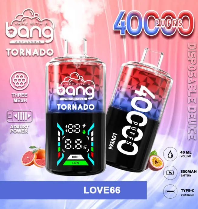 Bang Tornado 40K | 40000 puffar engångsvape med smart skärm med trippel mesh-spole 7 Bang Tornado 40K | 40000 puffar engångsvape med smart skärm med trippel mesh-spole - Bild 7