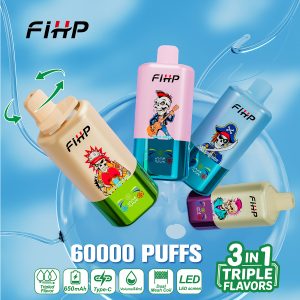 FIHP 60K 3 en 1 60000 bocanadas | Vape desechable a granel giratorio de triple sabor