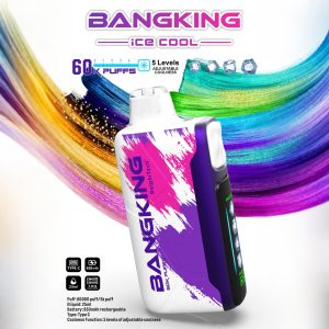 BANG KING ICE COOL 60K 60000 Puffs | vape descartável em massa de frescor ajustável
