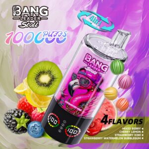 BANG LEADER STOLL 100K | 4 em 1, 100.000 baforadas, 34mL, recarregável, vape descartável em massa