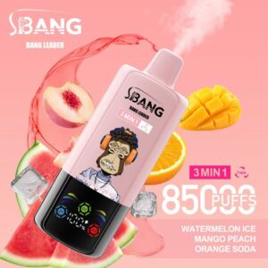 Bang Leader 85K | Sabor triplo 3 em 1, 85.000 baforadas, 70ml, vaporizador descartável a granel